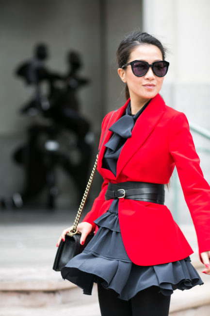 Belted :: Red blazer \u0026amp; Wide crossover belt : Wendy\u0026#39;s Lookbook