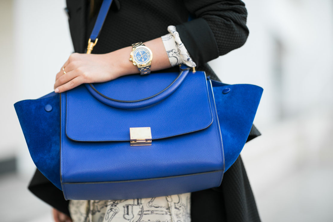 Autumn Blues :: Silk shirtdress & Sapphire watch - Wendy's Lookbook