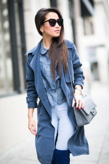 Total Blue :: Soft trench & Sapphire boots - Wendy's LookbookWendy's ...