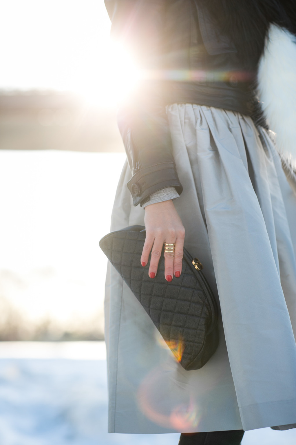 Silver Winter :: Midi skirt & Tall boots - Wendy's Lookbook