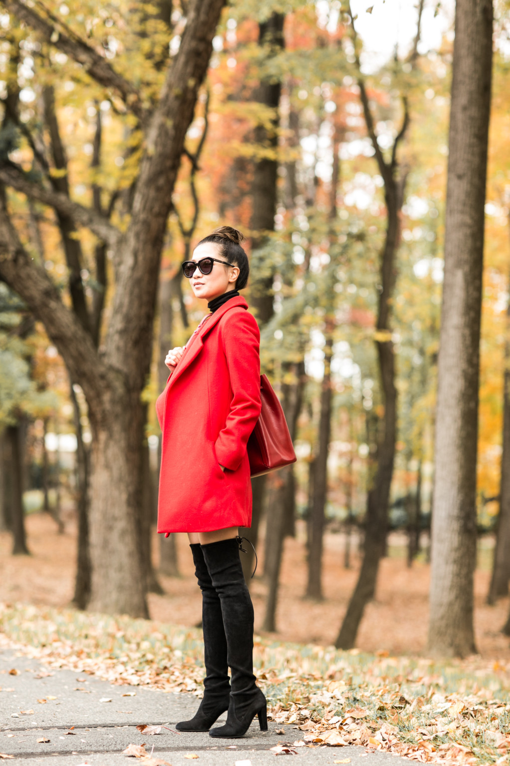 Fashion Classic for Autumn: A rusty red Trench Coat by Ginger Jackie