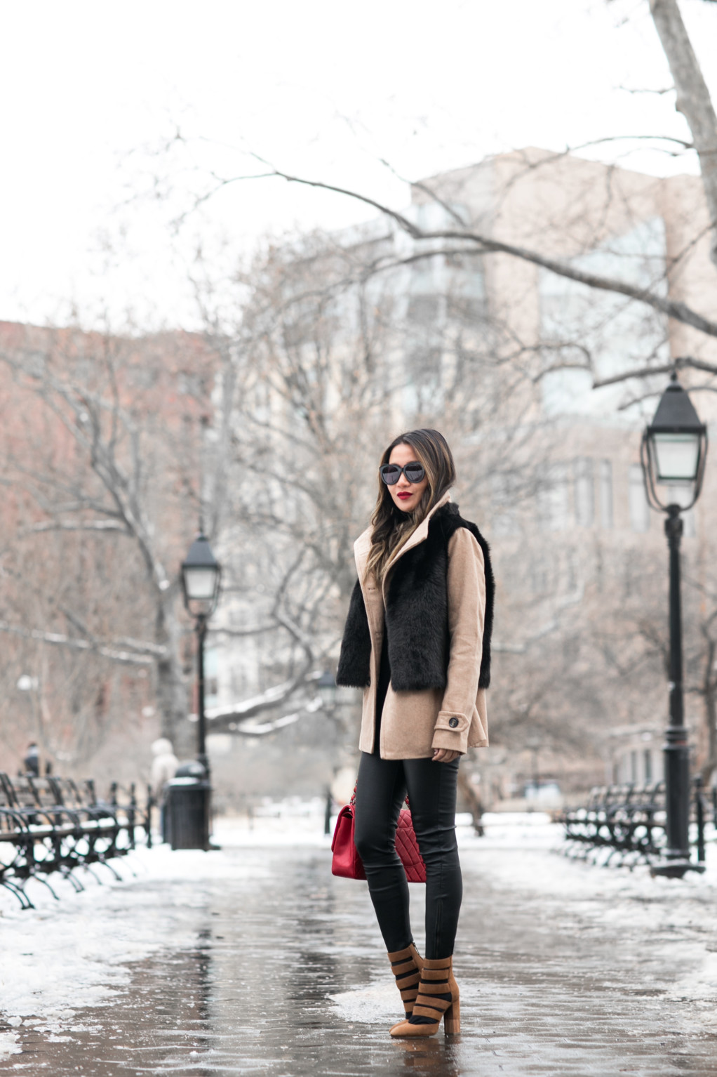 Winter Dress :: Flirty polka dots & Favorite peacoat - Wendy's Lookbook