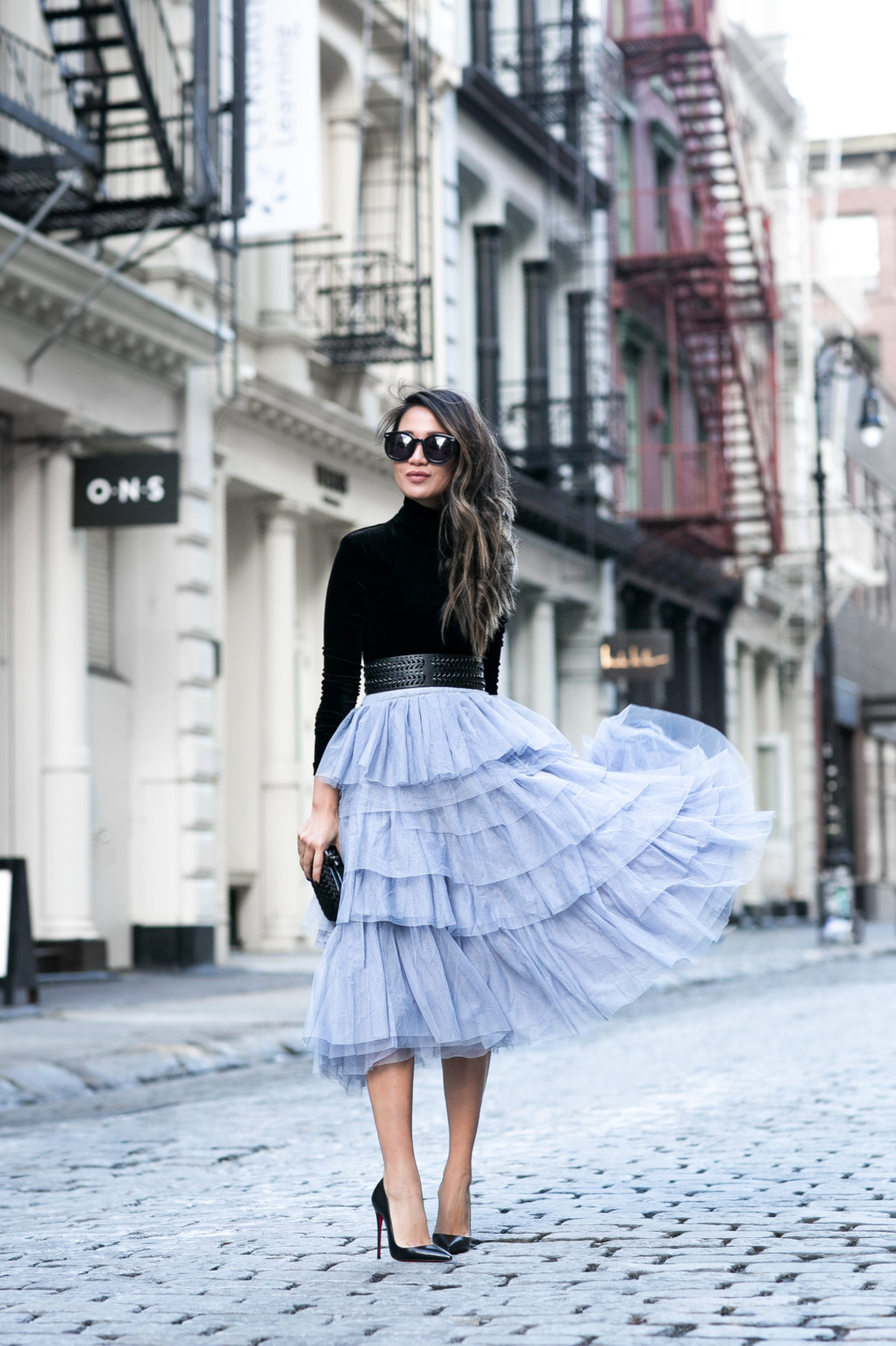 black tulle skirt new york