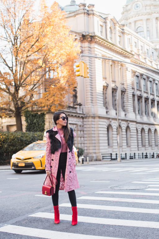 Pretty Colors :: Pink coat & Red boots - Wendy's Lookbook