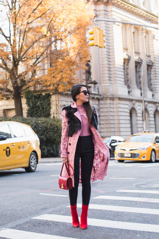 Pretty Colors :: Pink coat & Red boots - Wendy's Lookbook