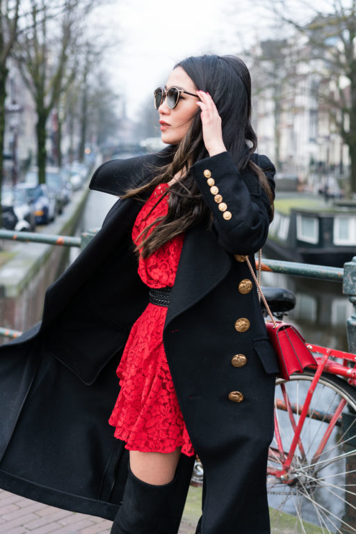 Spring in Amsterdam :: Red Dress & Red Bag - Wendy's Lookbook