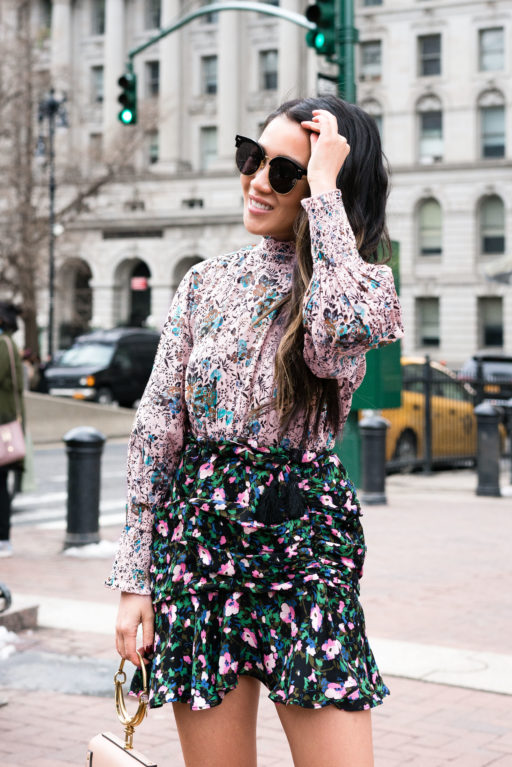 Mixing Florals :: Floral print & Ankle boots - Wendy's Lookbook